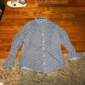 mens  L large hudson and barrow button down shirt